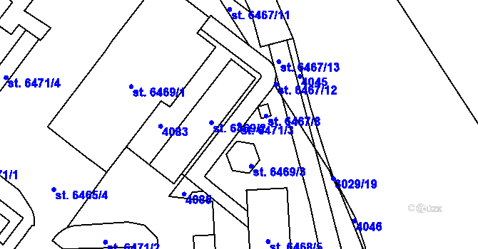 Parcela st. 6471/3 v KÚ Kolín, Katastrální mapa