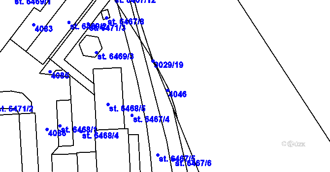 Parcela st. 6467/15 v KÚ Kolín, Katastrální mapa