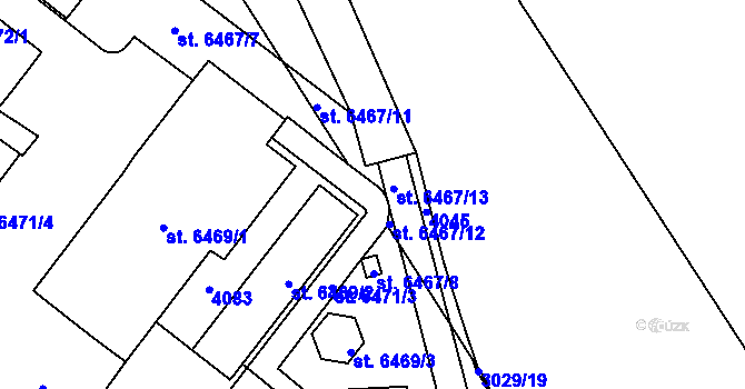 Parcela st. 6471/6 v KÚ Kolín, Katastrální mapa