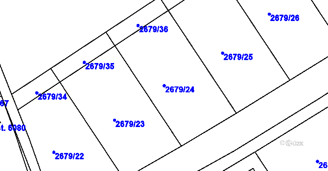 Parcela st. 2679/24 v KÚ Kolín, Katastrální mapa