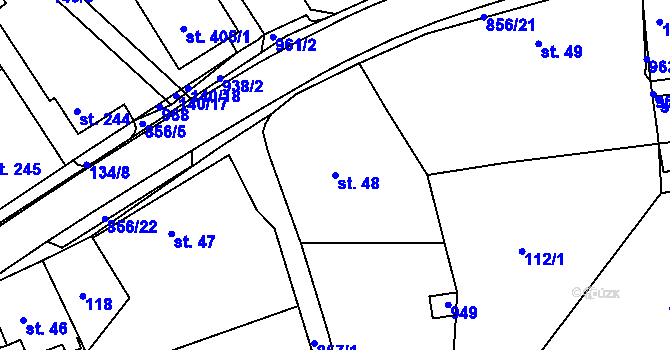 Parcela st. 48 v KÚ Kolinec, Katastrální mapa
