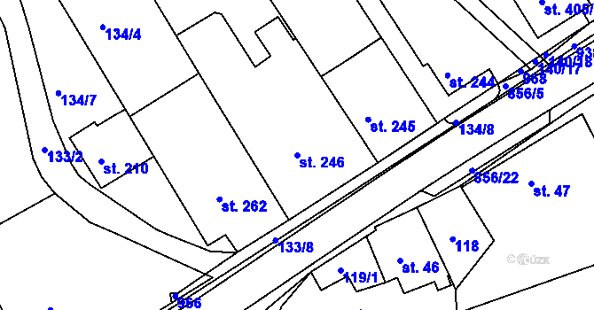Parcela st. 246 v KÚ Kolinec, Katastrální mapa