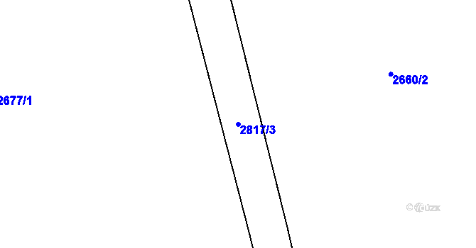Parcela st. 2817/3 v KÚ Červený Újezdec, Katastrální mapa
