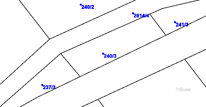 Parcela st. 240/3 v KÚ Lhotice u Českých Budějovic, Katastrální mapa