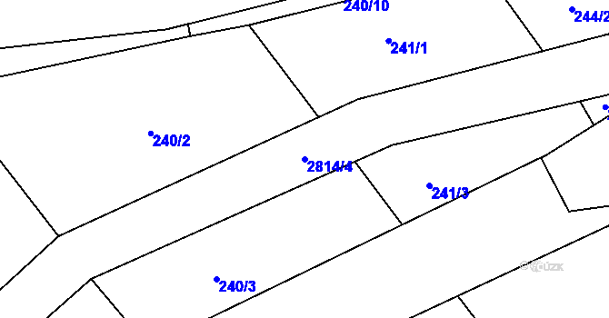Parcela st. 2814/4 v KÚ Lhotice u Českých Budějovic, Katastrální mapa