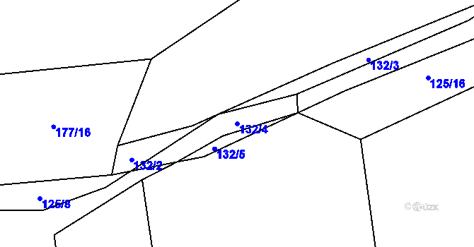 Parcela st. 132/4 v KÚ Lhotice u Českých Budějovic, Katastrální mapa
