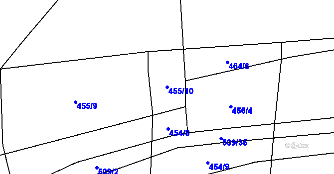 Parcela st. 455/10 v KÚ Lhotice u Českých Budějovic, Katastrální mapa