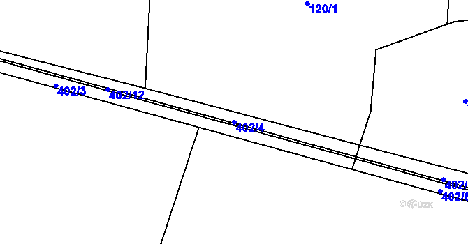 Parcela st. 402/4 v KÚ Kolomuty, Katastrální mapa