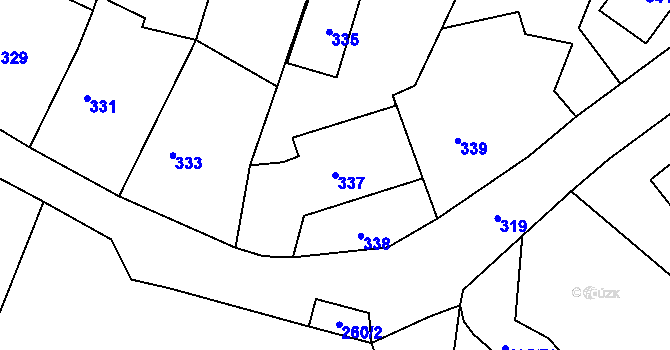 Parcela st. 337 v KÚ Kolová, Katastrální mapa