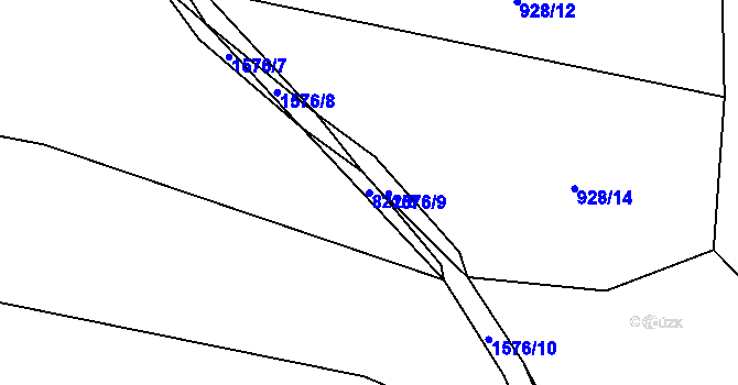 Parcela st. 822/8 v KÚ Koloveč, Katastrální mapa
