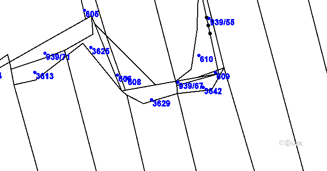 Parcela st. 939/15 v KÚ Koloveč, Katastrální mapa