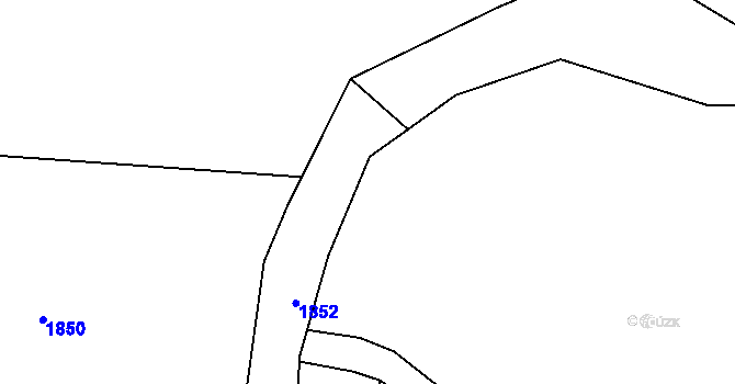 Parcela st. 1158/4 v KÚ Zichov, Katastrální mapa