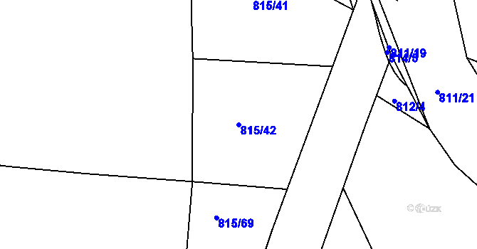 Parcela st. 815/42 v KÚ Kolovraty, Katastrální mapa