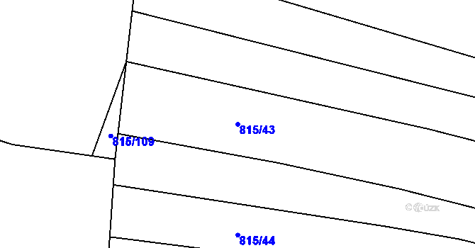 Parcela st. 815/43 v KÚ Kolovraty, Katastrální mapa