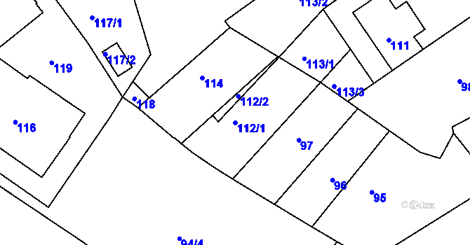 Parcela st. 112/1 v KÚ Kolovraty, Katastrální mapa