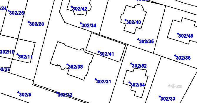 Parcela st. 302/41 v KÚ Kolovraty, Katastrální mapa