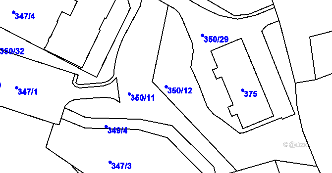 Parcela st. 350/12 v KÚ Kolovraty, Katastrální mapa