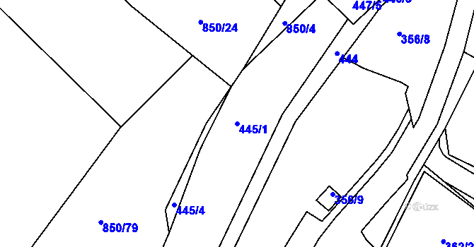 Parcela st. 445/1 v KÚ Kolovraty, Katastrální mapa