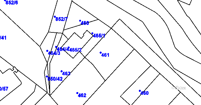 Parcela st. 461 v KÚ Kolovraty, Katastrální mapa