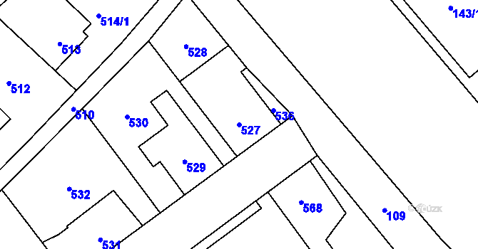 Parcela st. 527 v KÚ Kolovraty, Katastrální mapa