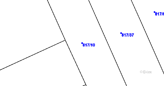 Parcela st. 817/10 v KÚ Kolovraty, Katastrální mapa