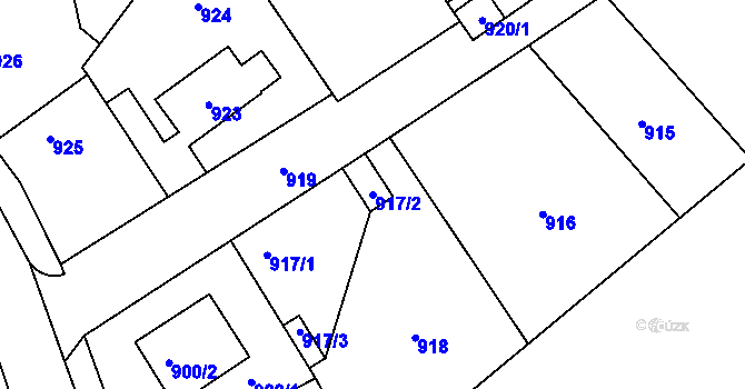 Parcela st. 917/2 v KÚ Kolovraty, Katastrální mapa