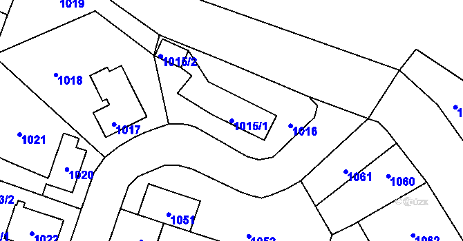 Parcela st. 1015/1 v KÚ Kolovraty, Katastrální mapa