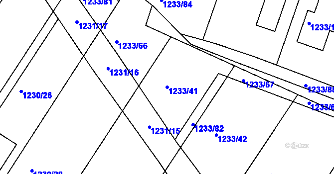 Parcela st. 1233/41 v KÚ Kolovraty, Katastrální mapa