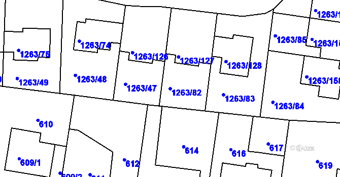 Parcela st. 1263/82 v KÚ Kolovraty, Katastrální mapa