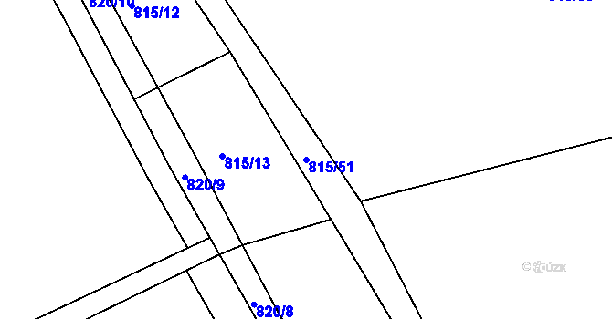 Parcela st. 815/51 v KÚ Kolovraty, Katastrální mapa