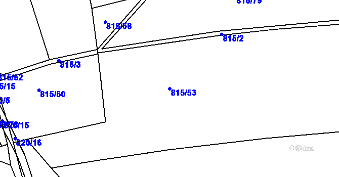 Parcela st. 815/53 v KÚ Kolovraty, Katastrální mapa