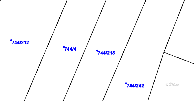 Parcela st. 744/213 v KÚ Kolovraty, Katastrální mapa