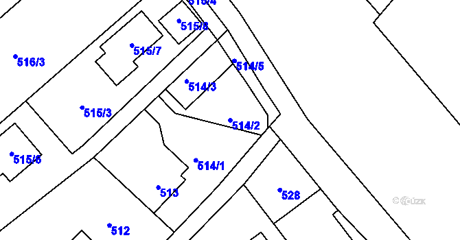 Parcela st. 514/2 v KÚ Kolovraty, Katastrální mapa