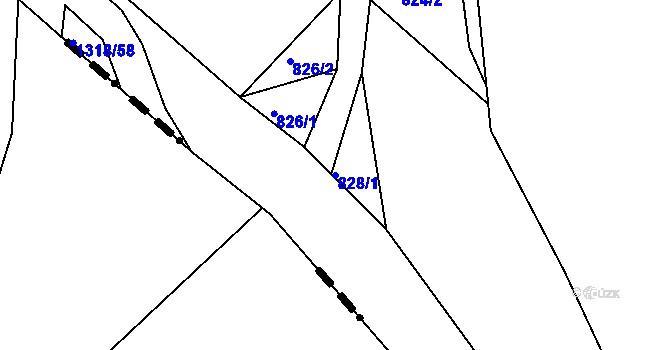 Parcela st. 828/1 v KÚ Kolovraty, Katastrální mapa