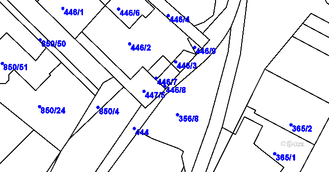 Parcela st. 446/8 v KÚ Kolovraty, Katastrální mapa