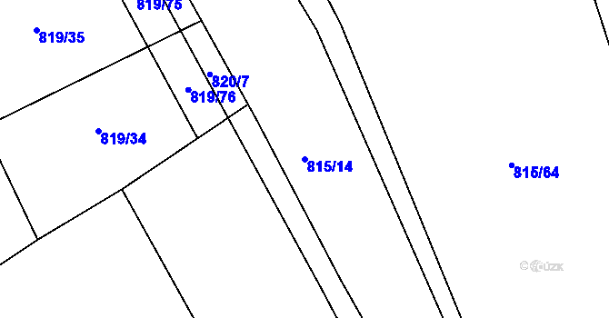 Parcela st. 815/14 v KÚ Kolovraty, Katastrální mapa
