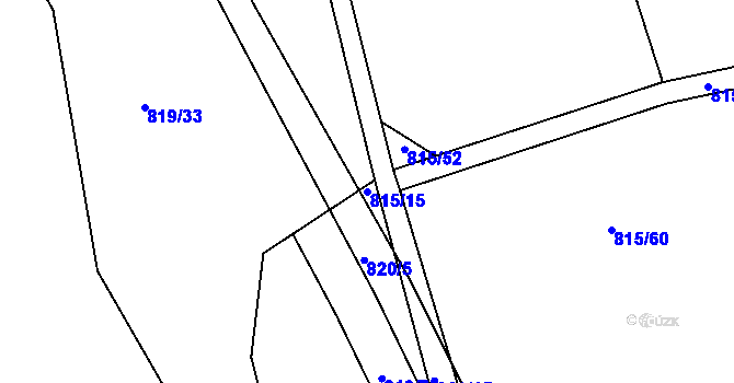Parcela st. 815/15 v KÚ Kolovraty, Katastrální mapa