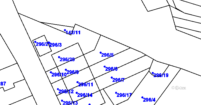 Parcela st. 296/5 v KÚ Kolovraty, Katastrální mapa