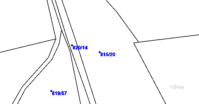 Parcela st. 815/20 v KÚ Kolovraty, Katastrální mapa