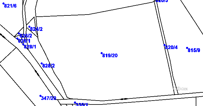 Parcela st. 819/20 v KÚ Kolovraty, Katastrální mapa