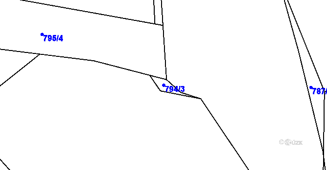 Parcela st. 794/3 v KÚ Kolovraty, Katastrální mapa