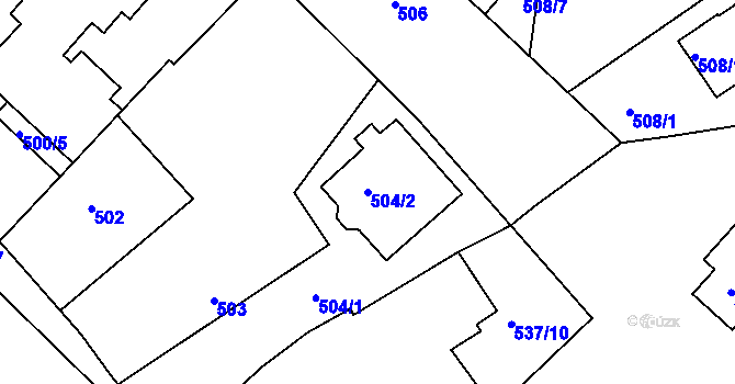 Parcela st. 504/2 v KÚ Kolovraty, Katastrální mapa