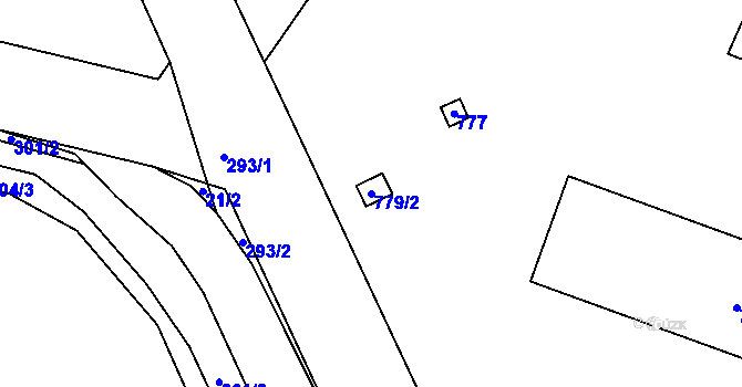 Parcela st. 779/2 v KÚ Kolovraty, Katastrální mapa