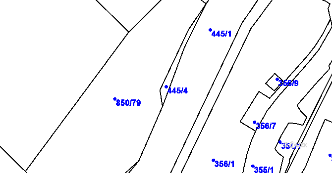 Parcela st. 445/4 v KÚ Kolovraty, Katastrální mapa