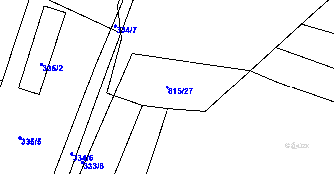 Parcela st. 815/27 v KÚ Kolovraty, Katastrální mapa