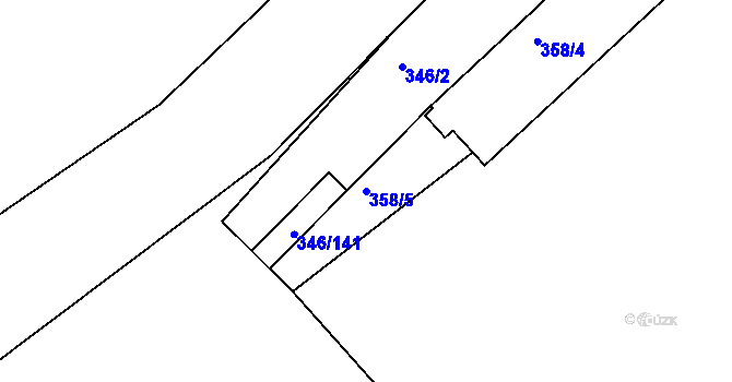 Parcela st. 358/5 v KÚ Kolovraty, Katastrální mapa