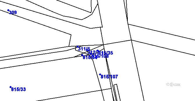 Parcela st. 815/35 v KÚ Kolovraty, Katastrální mapa