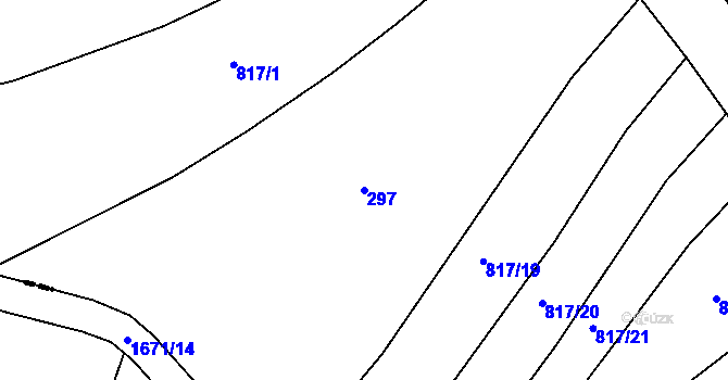 Parcela st. 297 v KÚ Kolovraty, Katastrální mapa