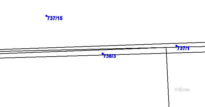 Parcela st. 738/3 v KÚ Kolovraty, Katastrální mapa