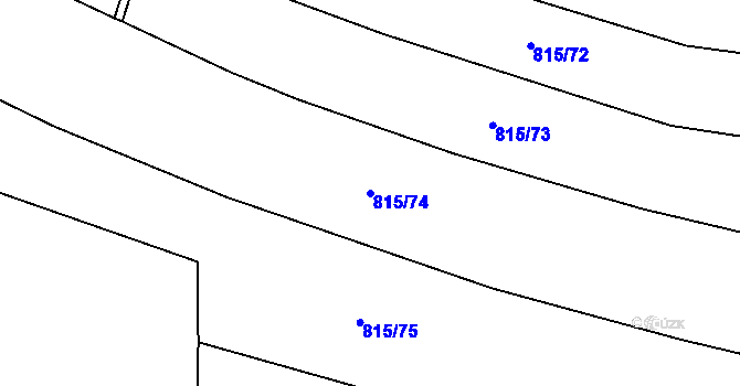 Parcela st. 815/74 v KÚ Kolovraty, Katastrální mapa